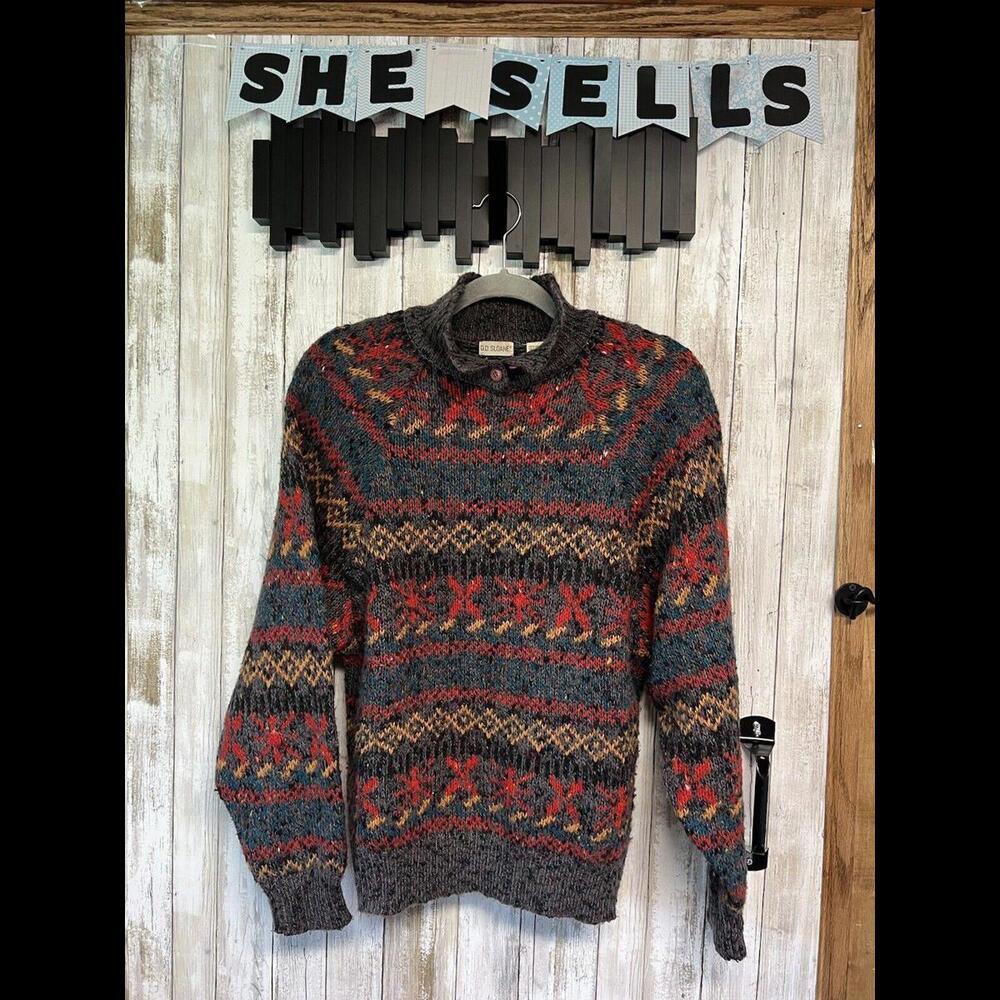 DD Sloan speckled high Neck 100% wool Sweater‎ Vintage Size Medium